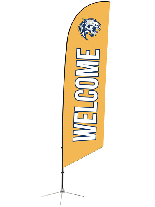 Custom Angled Feather Flags For Schools