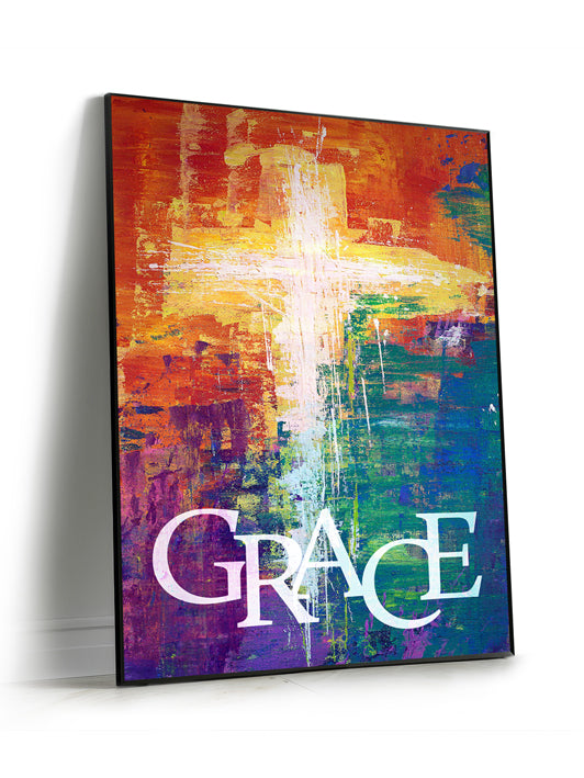 SEG Wall Art Brush Strokes of Faith Cross and Grace