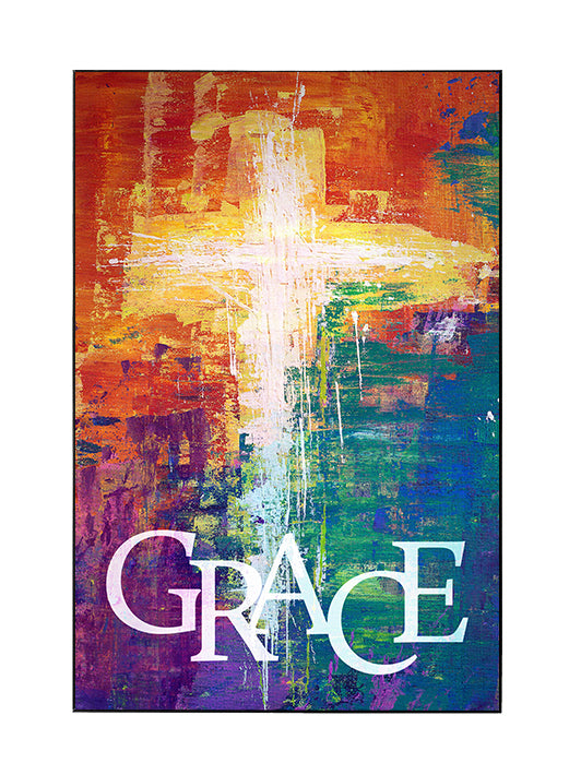 SEG Wall Art Brush Strokes of Faith Cross and Grace