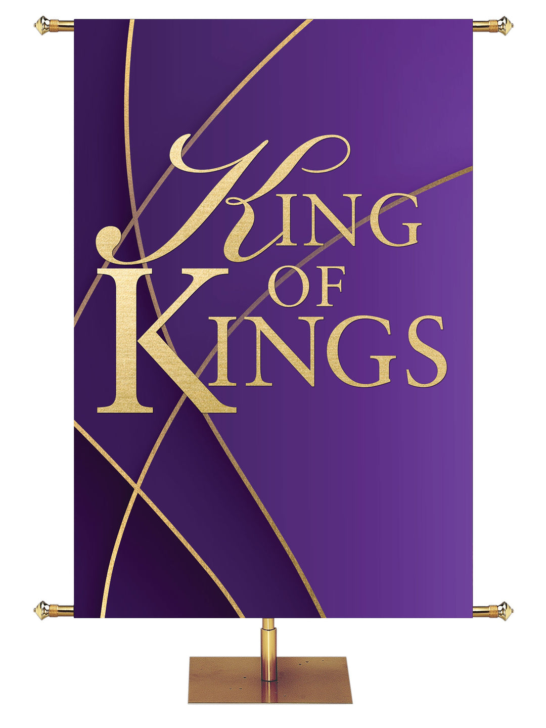 Overstock Celebration King of Kings Clearance Banner 5X7 Purple