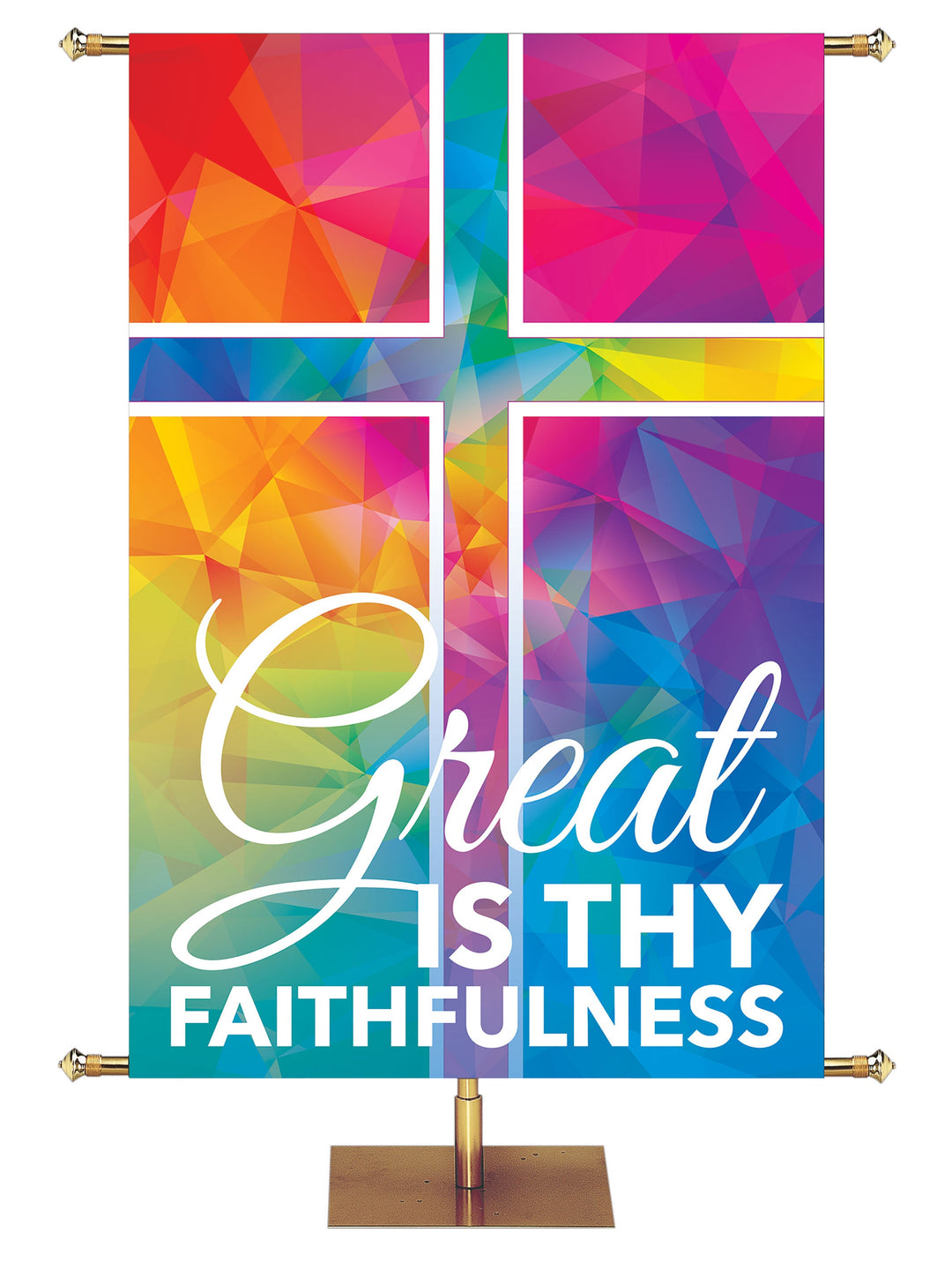 Hues of Grace Great Is Thy Faithfulness Overstock Clearance Banner 4X6