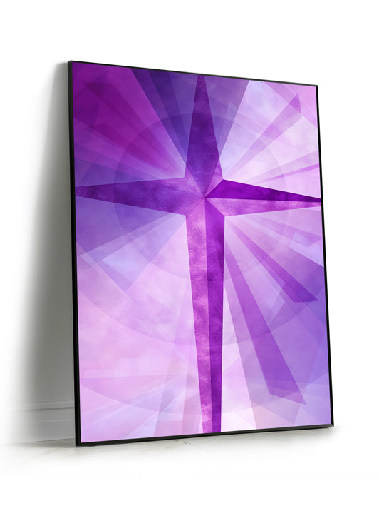 Angled View of Framed Wall Art SEG Symbols of the Liturgy Christmas Star