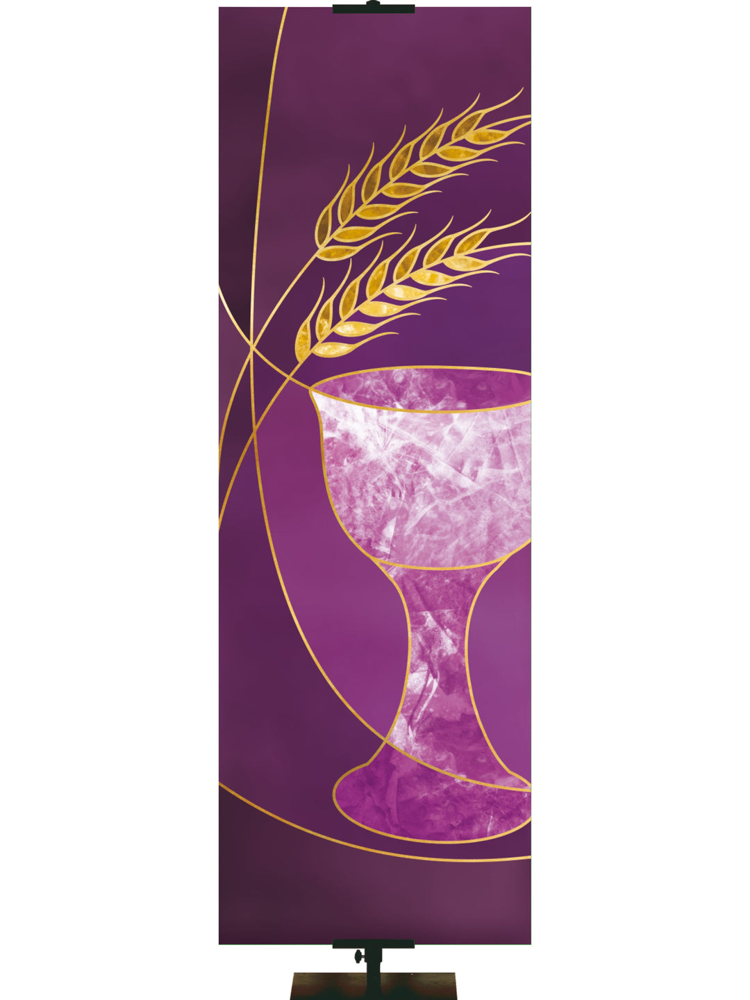 Colors of the Liturgy Communion Overstock Clearance Banner 4 ft x 12 ft Purple