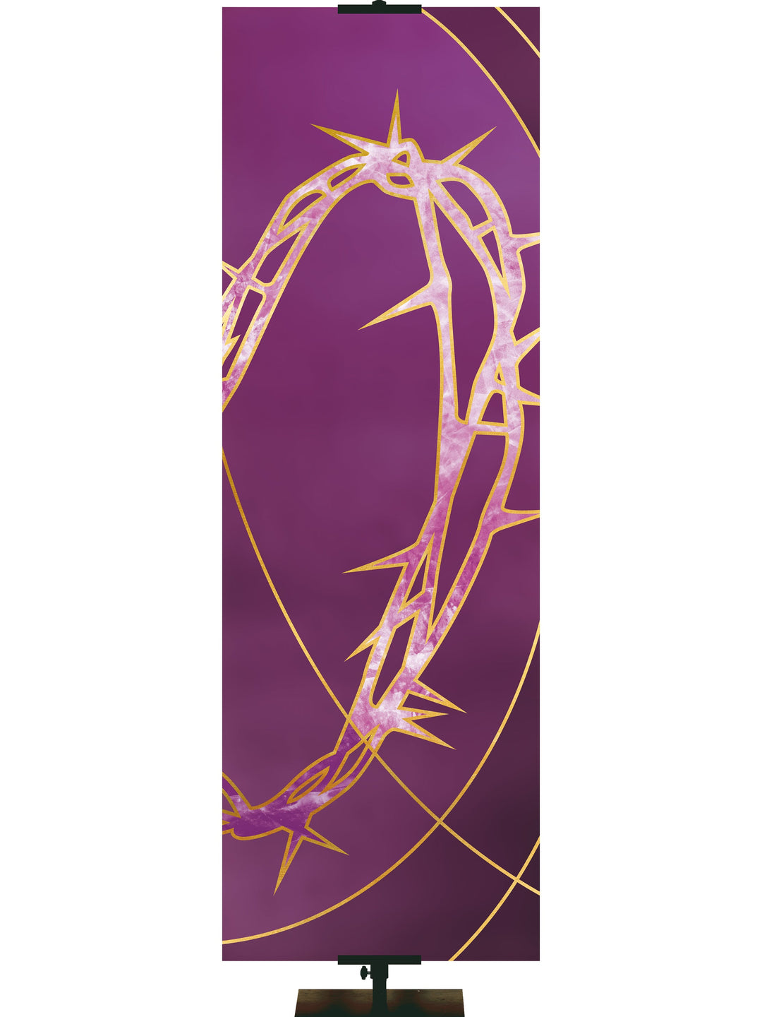 Colors of the Liturgy Crown of Thorns Overstock Clearance Banner 18x5 Purple