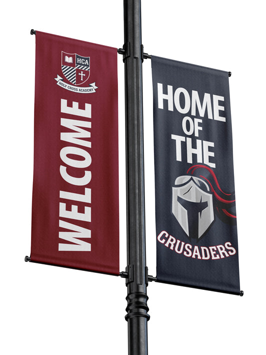 Custom Light Pole Banners For Schools