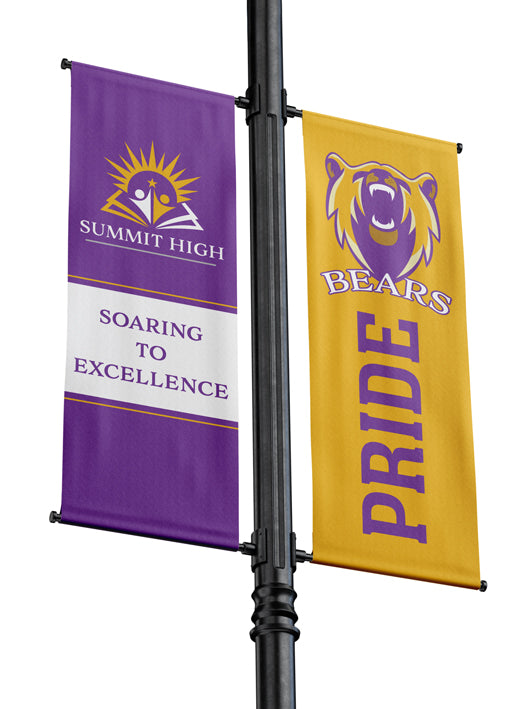 Custom Light Pole Banners For Schools