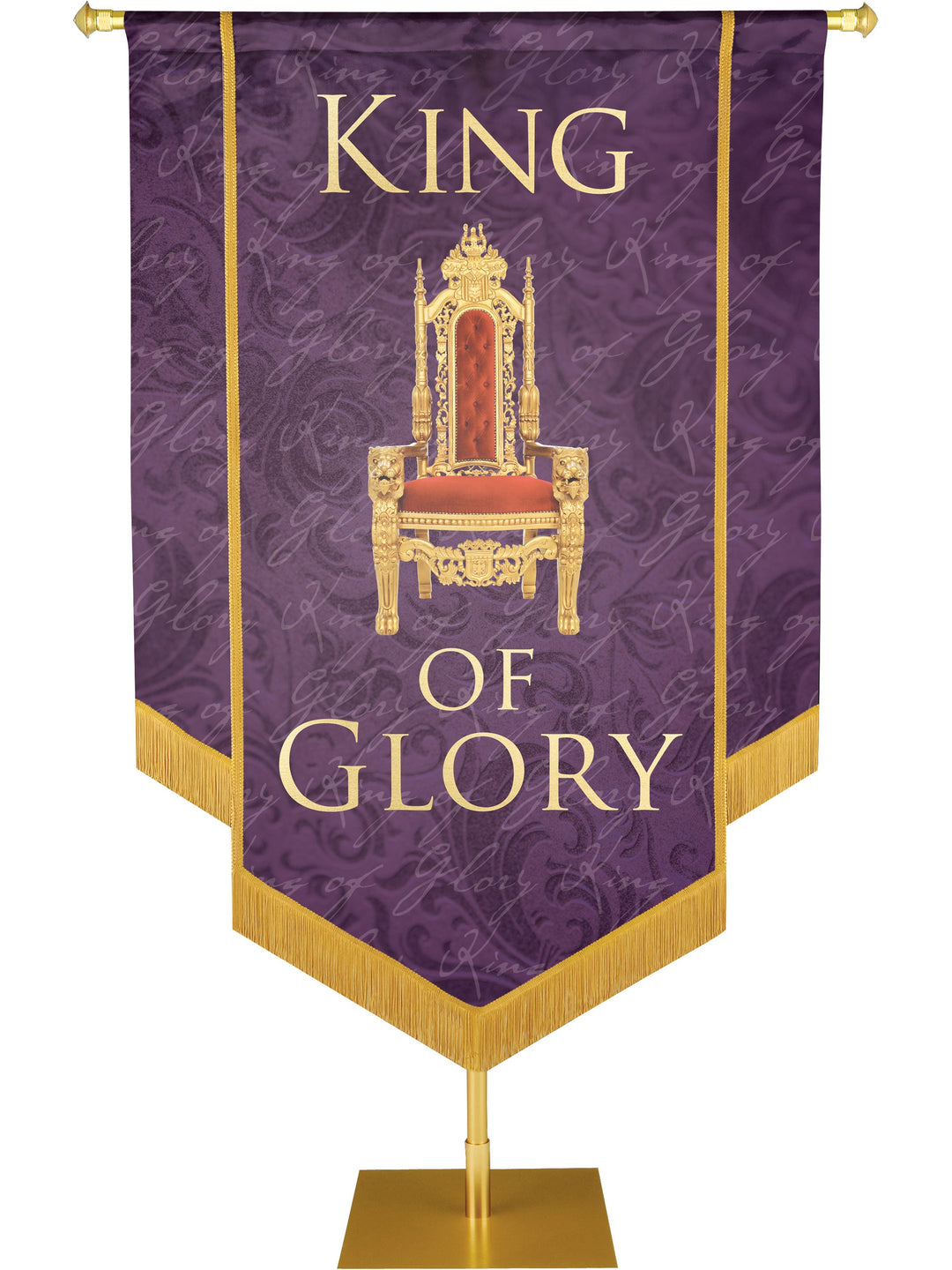 Names of Christ King of Glory Embellished Banner Overstock Clearance Banner 2 ft x 3 ft Amethyst