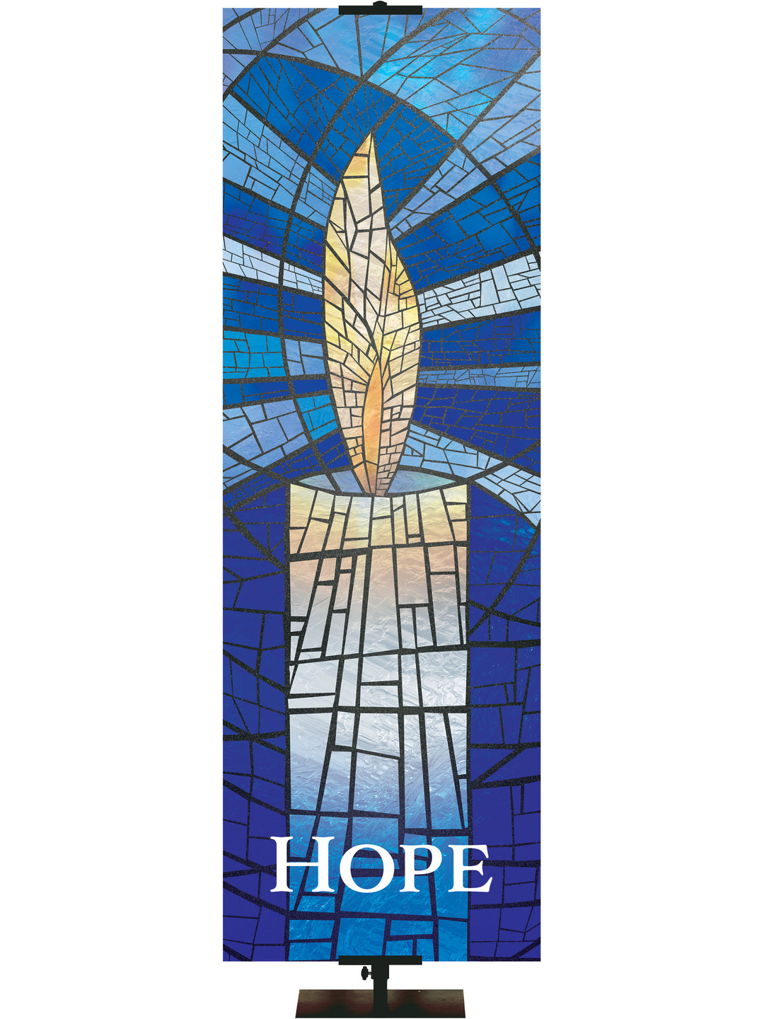 Stained Glass Advent Candle Hope - Advent Banners - PraiseBanners