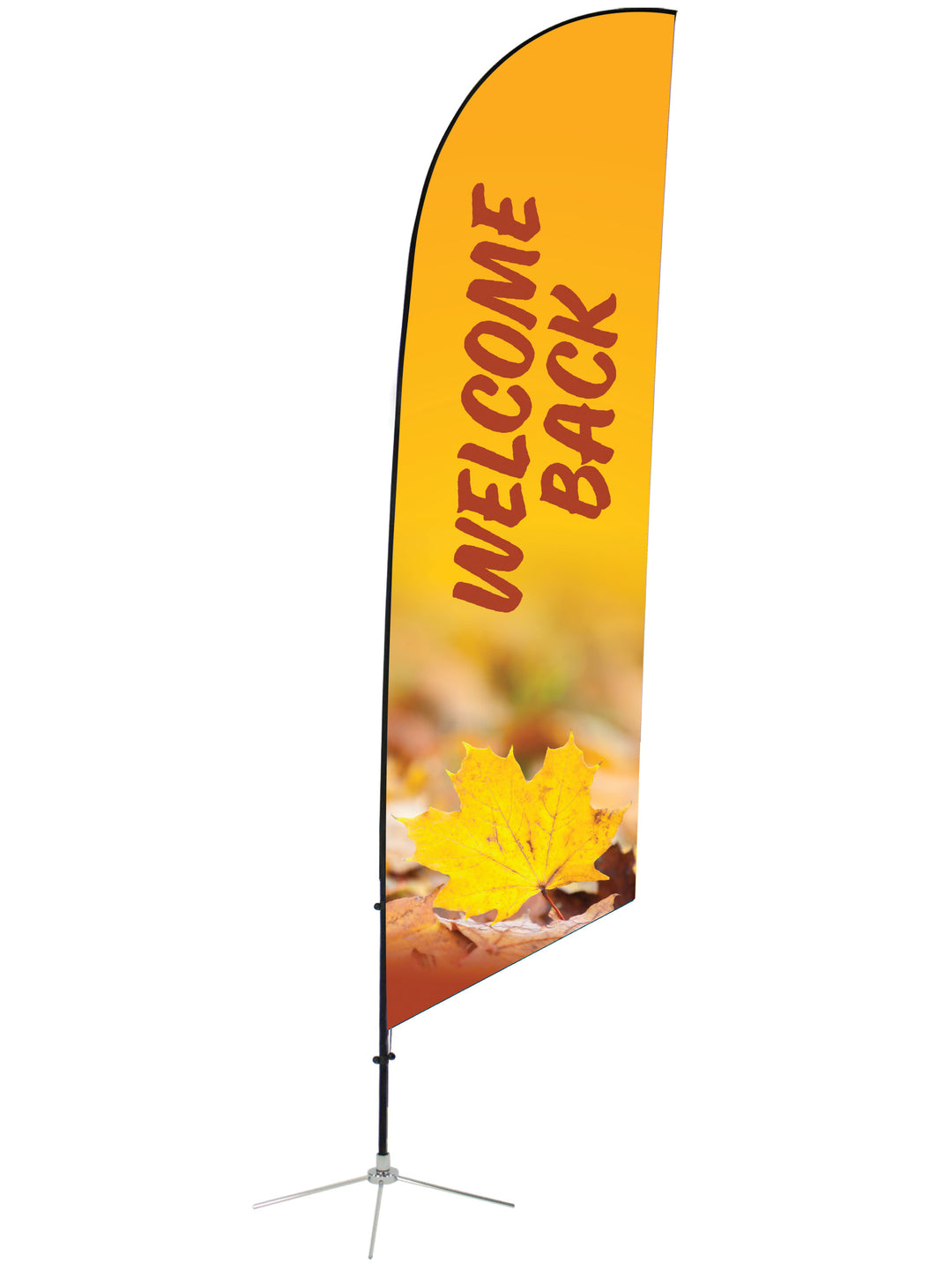 Welcome Back Feather Flag Leaf Design 8