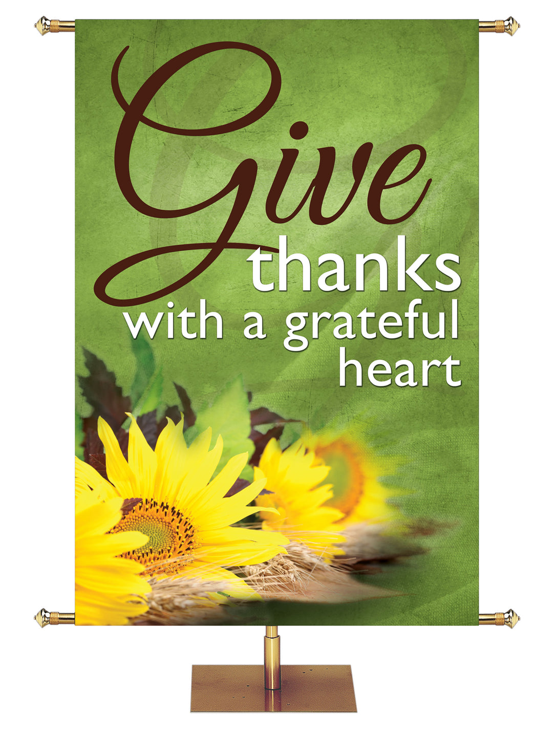 Bountiful Harvest Give Thanks With A Grateful Heart - Fall- PraiseBanners