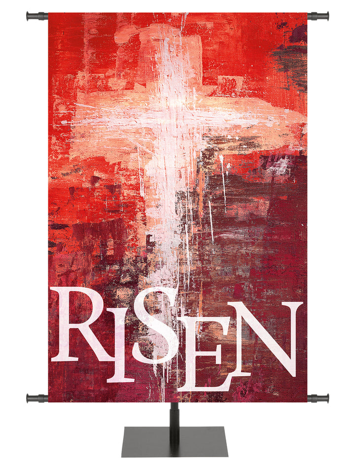 Brush Strokes of Easter Risen - Easter Banners - PraiseBanners