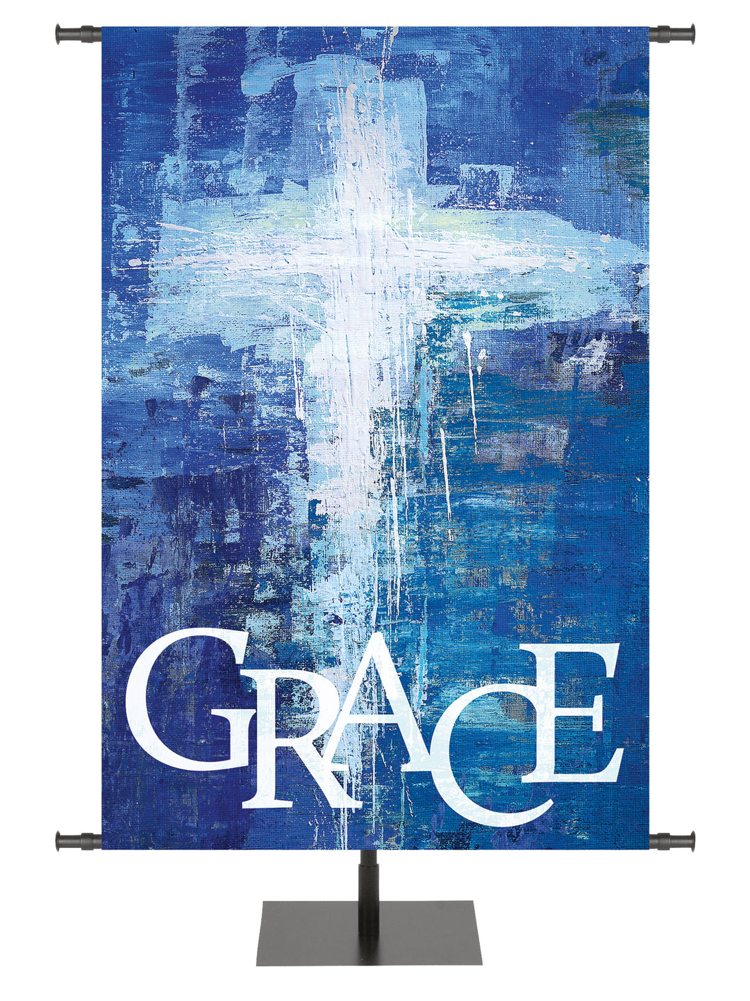 Brush Strokes of Faith Cross and Grace - Year Round Banners - PraiseBanners