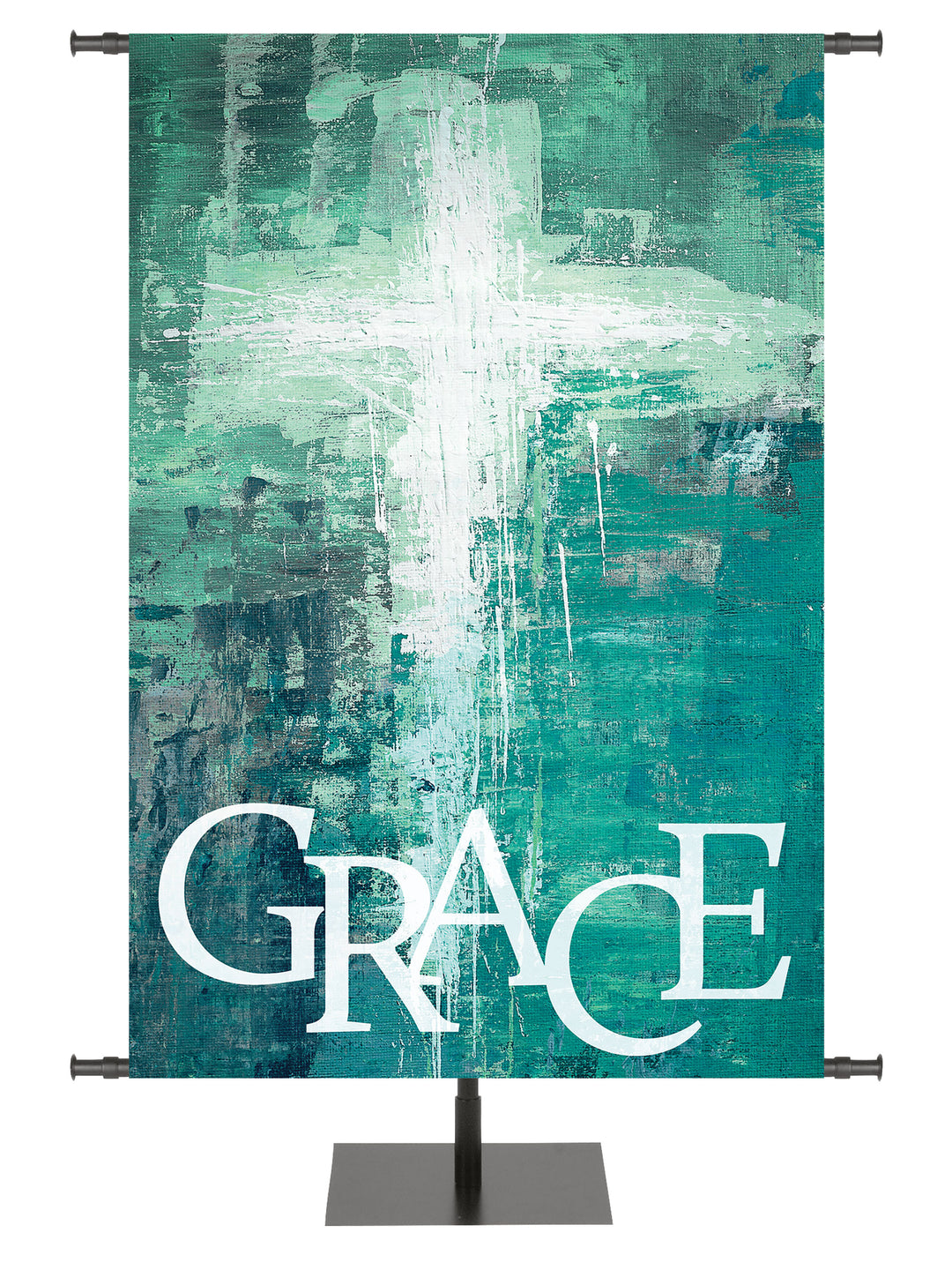 Brush Strokes of Faith Cross and Grace - Year Round Banners - PraiseBanners