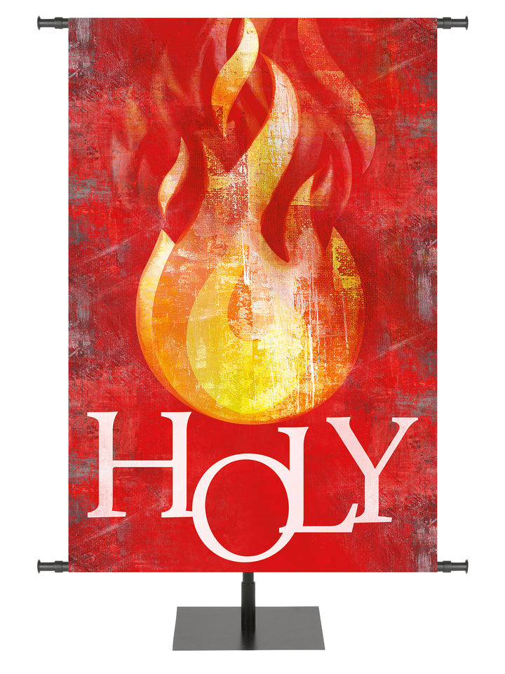 Brush Strokes of Faith Pentecost Flame - Holy - Year Round Banners - PraiseBanners