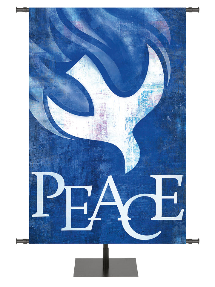 Brush Strokes of Faith Dove - Peace - Year Round Banners - PraiseBanners