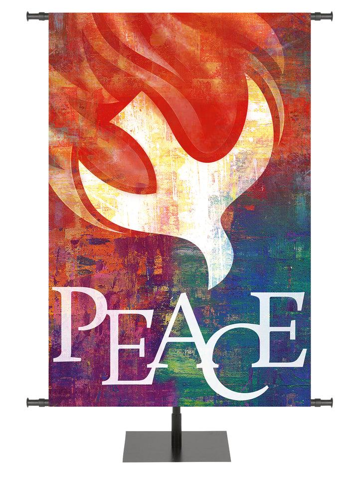 Brush Strokes of Faith Dove - Peace - Year Round Banners - PraiseBanners