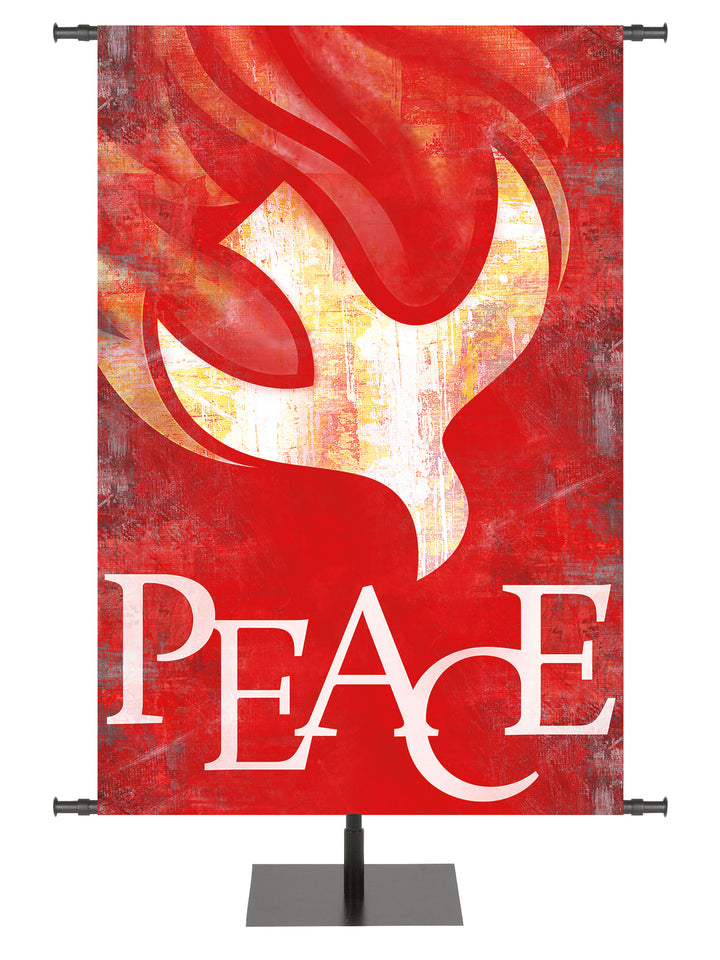 Brush Strokes of Faith Dove - Peace - Year Round Banners - PraiseBanners