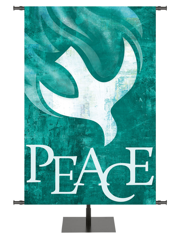 Brush Strokes of Faith Dove - Peace - Year Round Banners - PraiseBanners