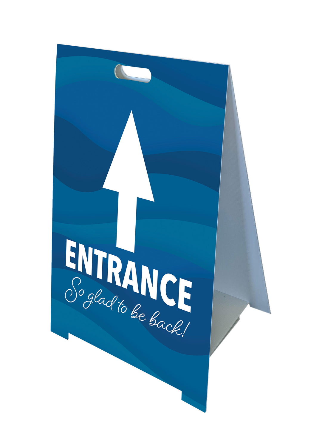 Blue Wave Design Directional Fold-A-Frame™ Sign