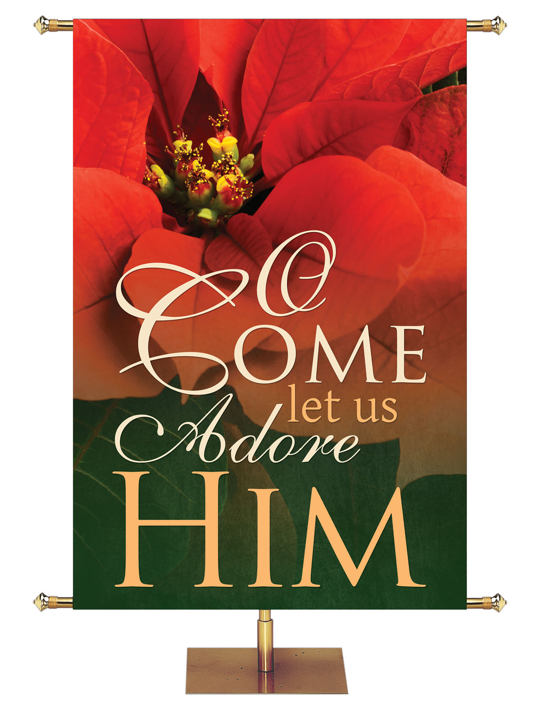 Colors of Christmas Let Us Adore Him - Christmas Banners - PraiseBanners