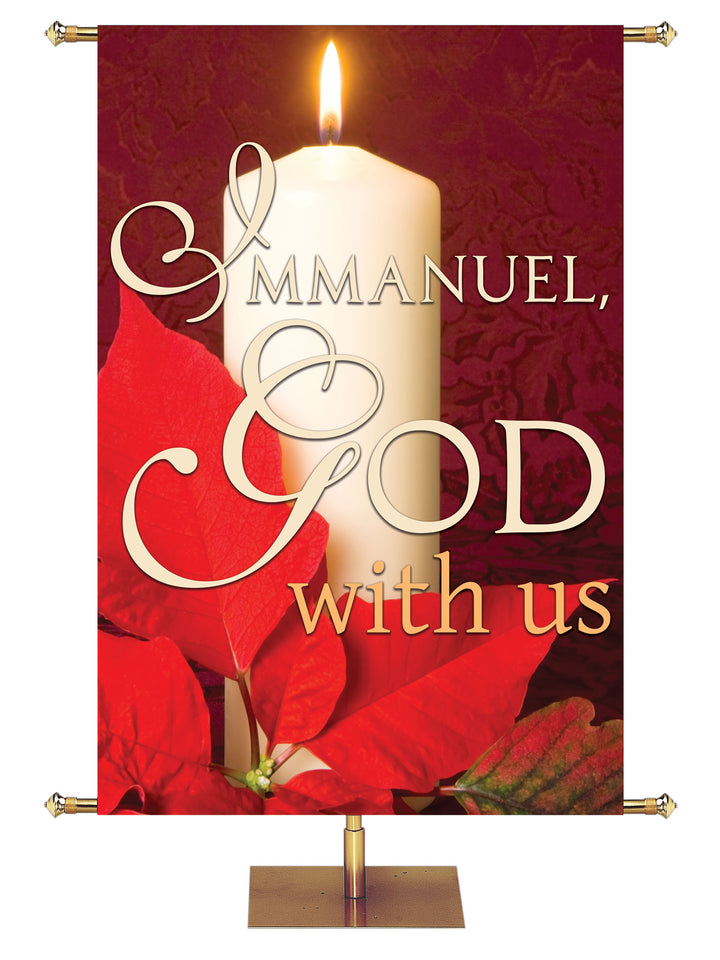 Colors of Christmas Immanuel, God with Us - Christmas Banners - PraiseBanners