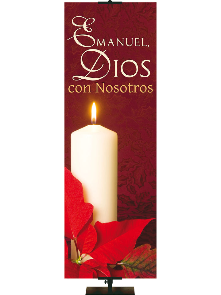 Spanish Colors of Christmas Immanuel God With Us - Christmas Banners - PraiseBanners