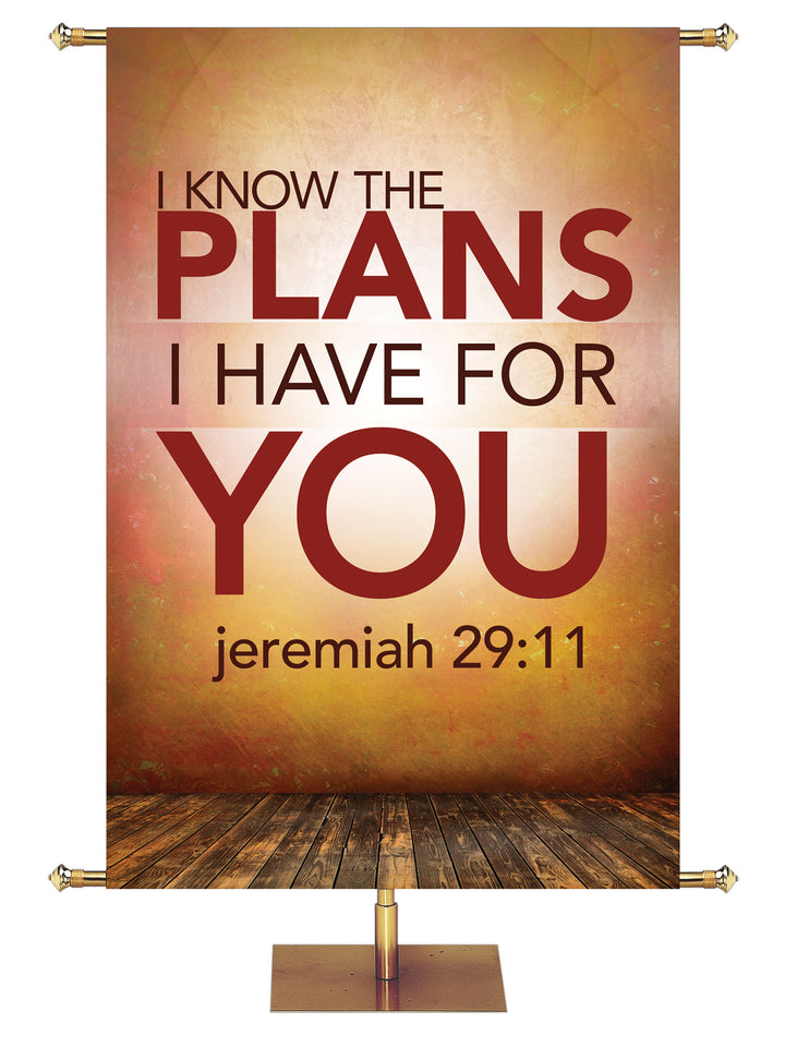 Contemporary Scriptures I Know the Plans - Year Round Banners - PraiseBanners