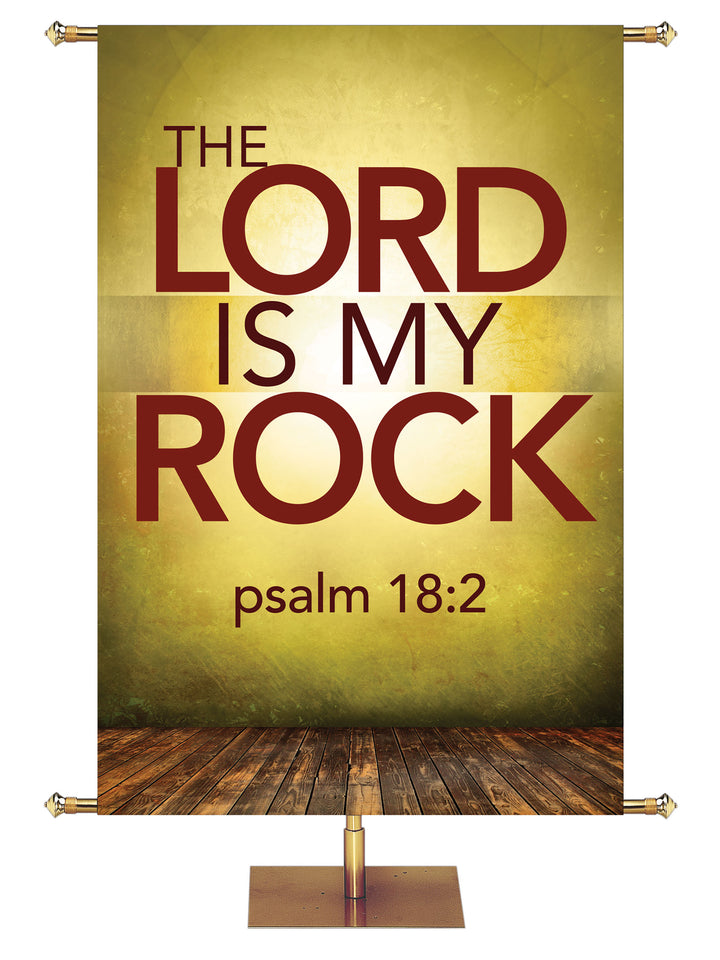 Contemporary Scriptures The Lord is My Rock - Year Round Banners - PraiseBanners