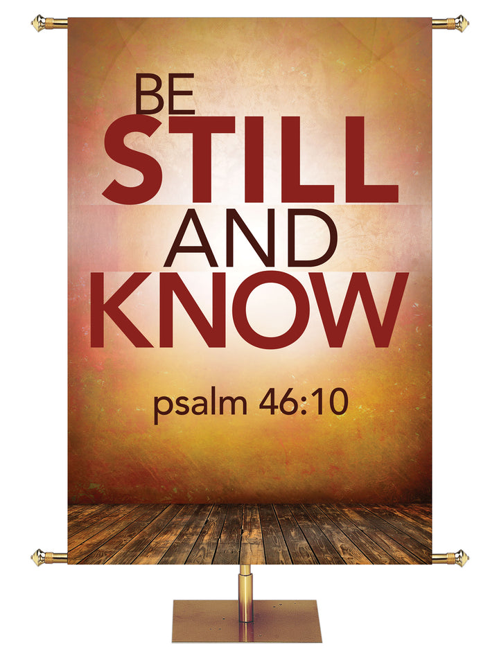 Contemporary Scriptures Be Still and Know - Year Round Banners - PraiseBanners