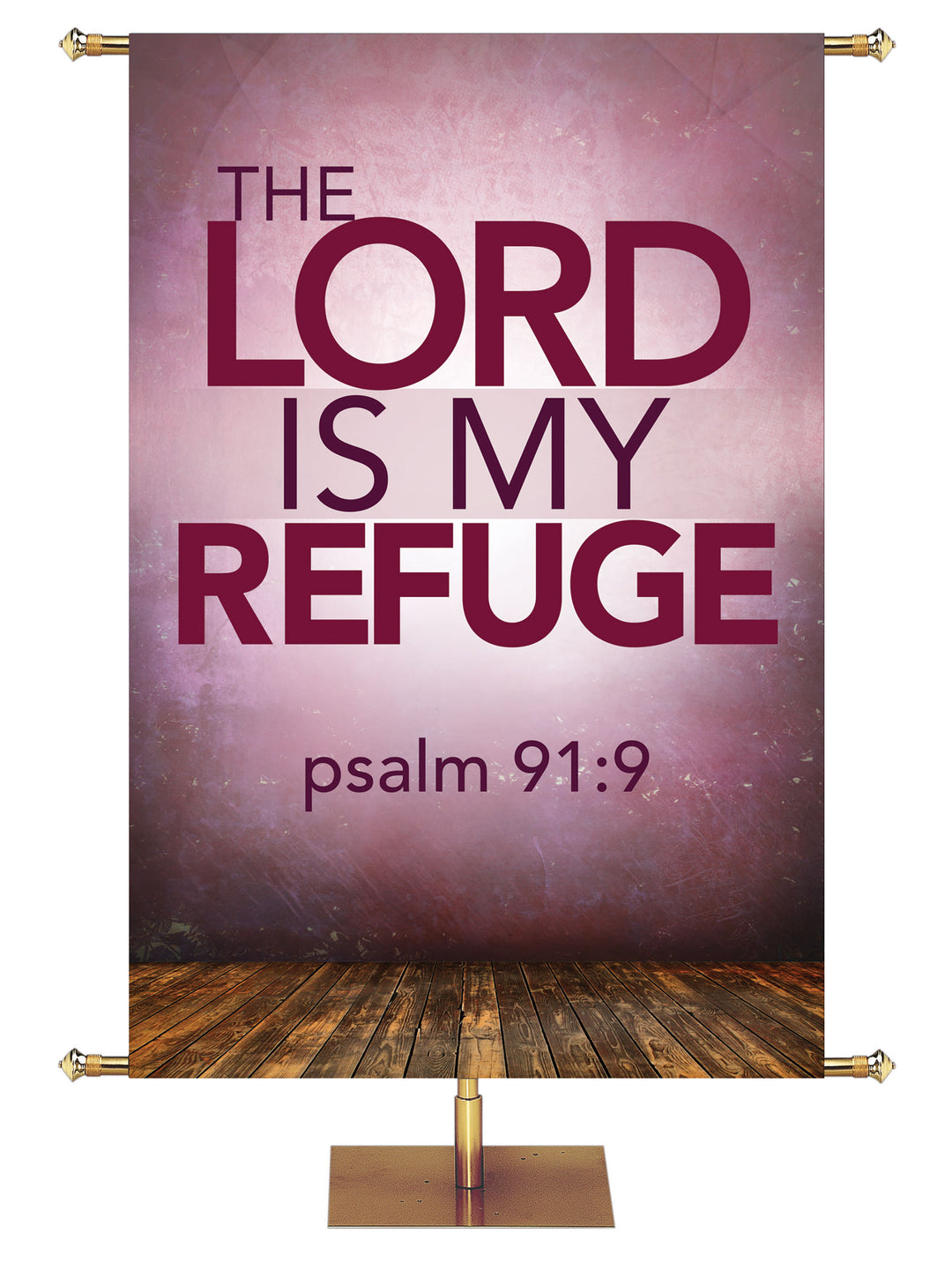 Contemporary Scriptures The Lord is My Refuge - Year Round Banners - PraiseBanners