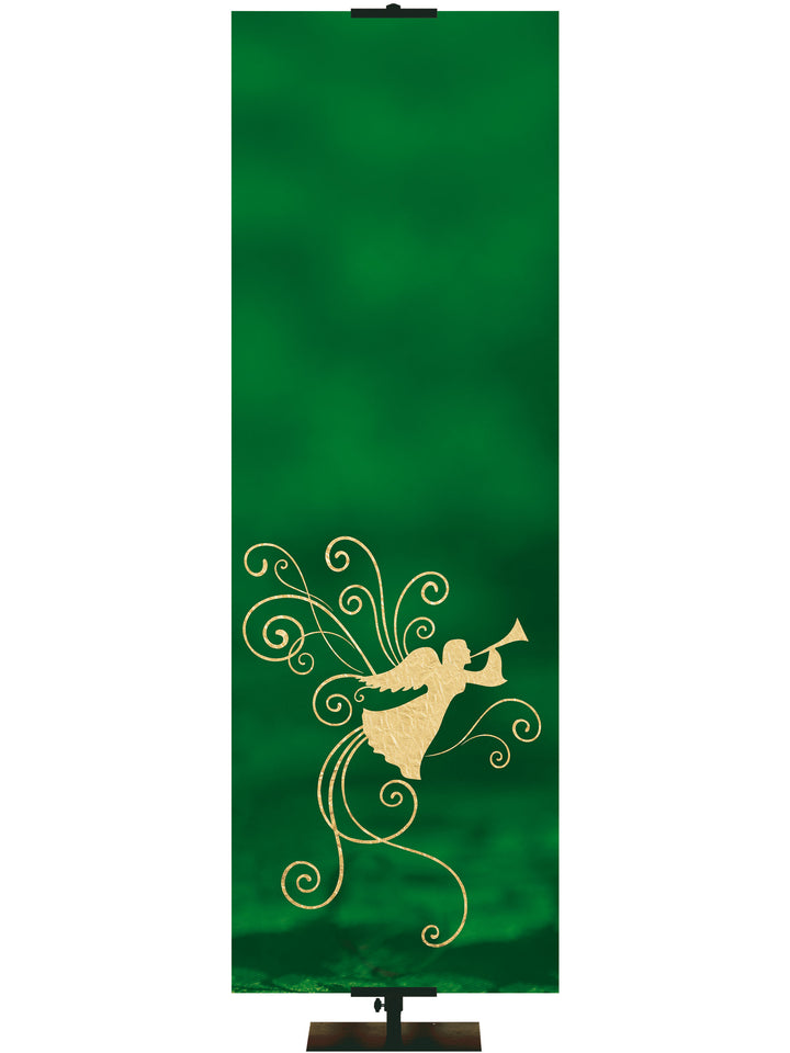 Custom Advent Foil Angel Banner-Left - Custom Advent Banners - PraiseBanners