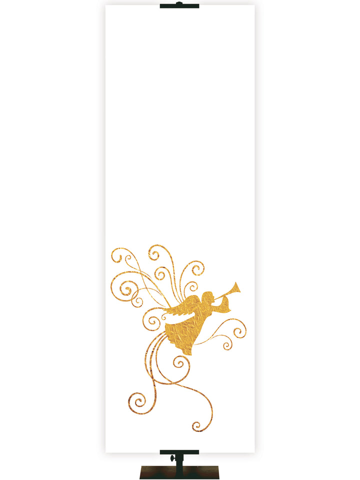 Custom Advent Foil Angel Banner-Left - Custom Advent Banners - PraiseBanners