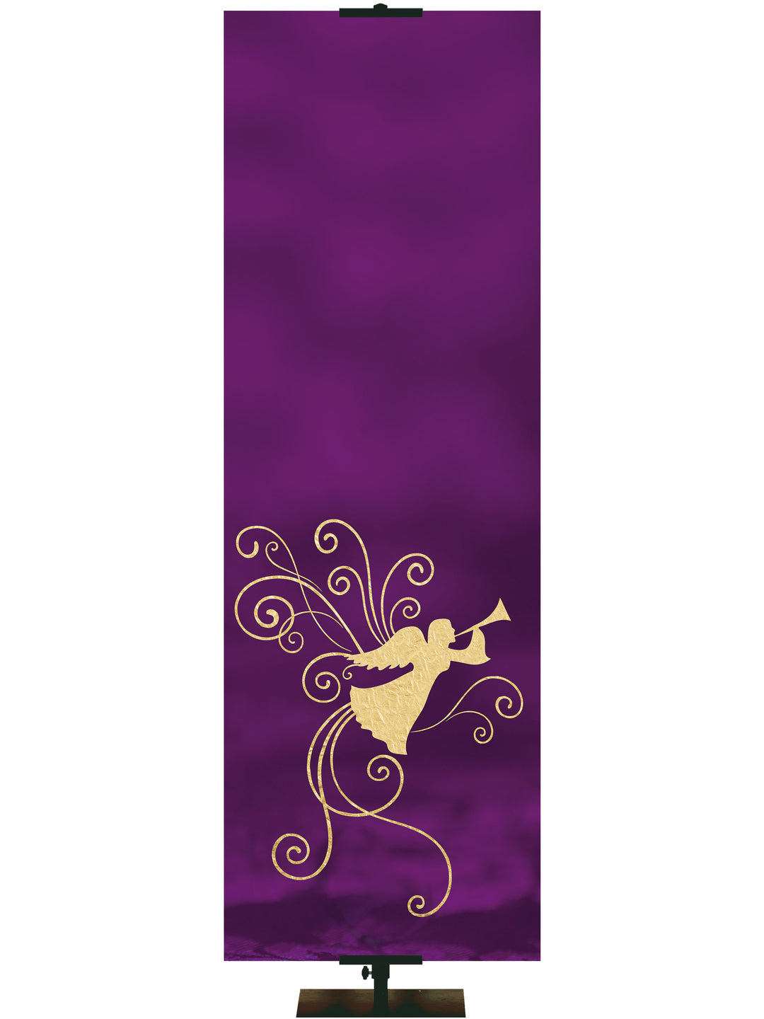 Custom Advent Foil Angel Banner-Left - Custom Advent Banners - PraiseBanners