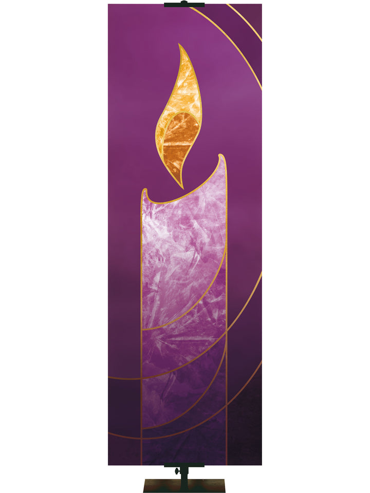 Custom Liturgical Advent Candle in 4 Color Options - Custom Advent Banners - PraiseBanners