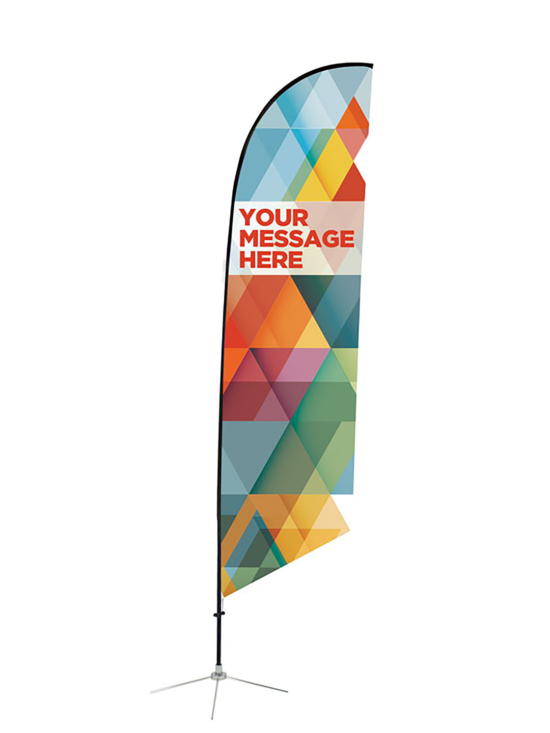 Custom Angled Feather Flag Argyle Design - Custom Feather Flags - PraiseBanners