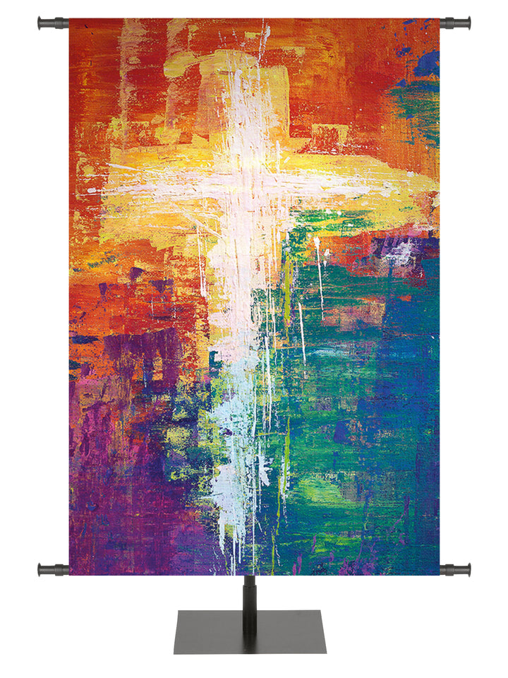 Custom Banner Brush Strokes of Easter Alleluia - Custom Easter Banners - PraiseBanners