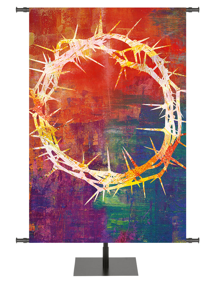 Custom Banner Brush Strokes of Easter Finished - Custom Easter Banners - PraiseBanners