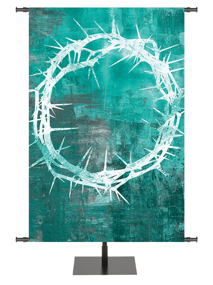 Custom Banner Brush Strokes of Easter Pierced - Custom Easter Banners - PraiseBanners