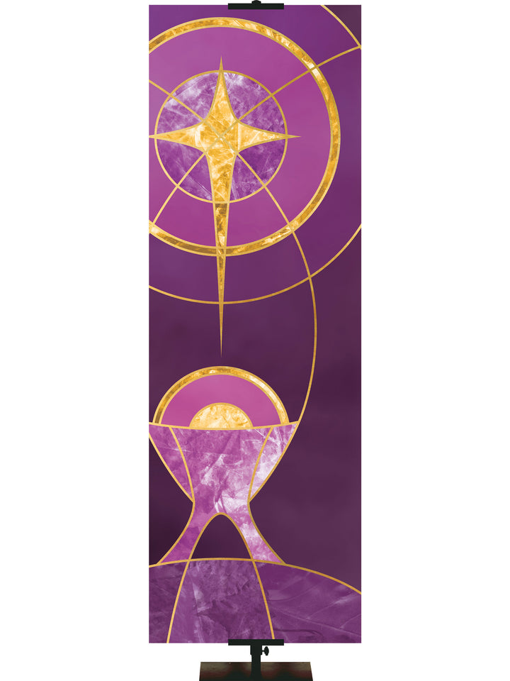 Christmas Liturgy Custom Banner Liturgy Manger (Left) - Custom Liturgical Banners - PraiseBanners