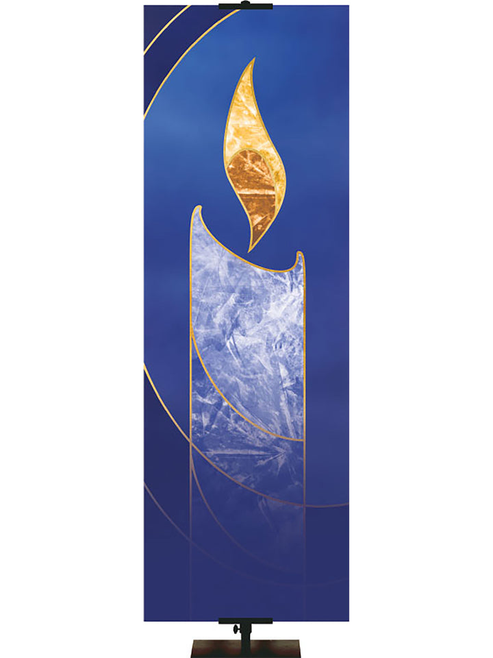 Christmas Liturgy Custom Banner Candle (Left) - Custom Liturgical Banners - PraiseBanners