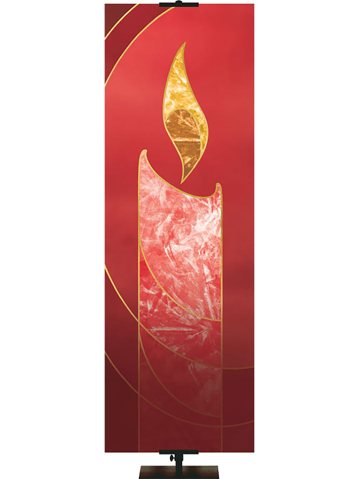 Christmas Liturgy Custom Banner Candle (Left) - Custom Liturgical Banners - PraiseBanners