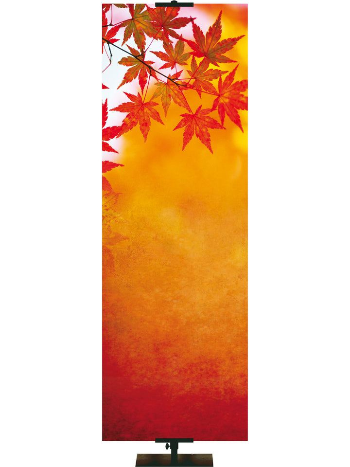 Custom Banner Colors of Autumn His Love Endures Forever - Custom Fall Banners - PraiseBanners