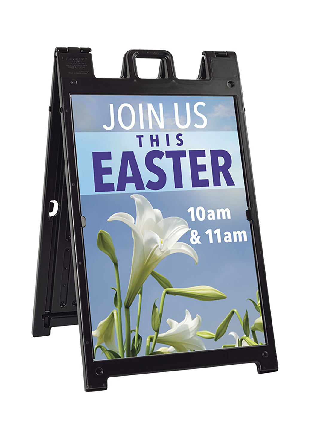 A-Frame Sign with Easter Lily