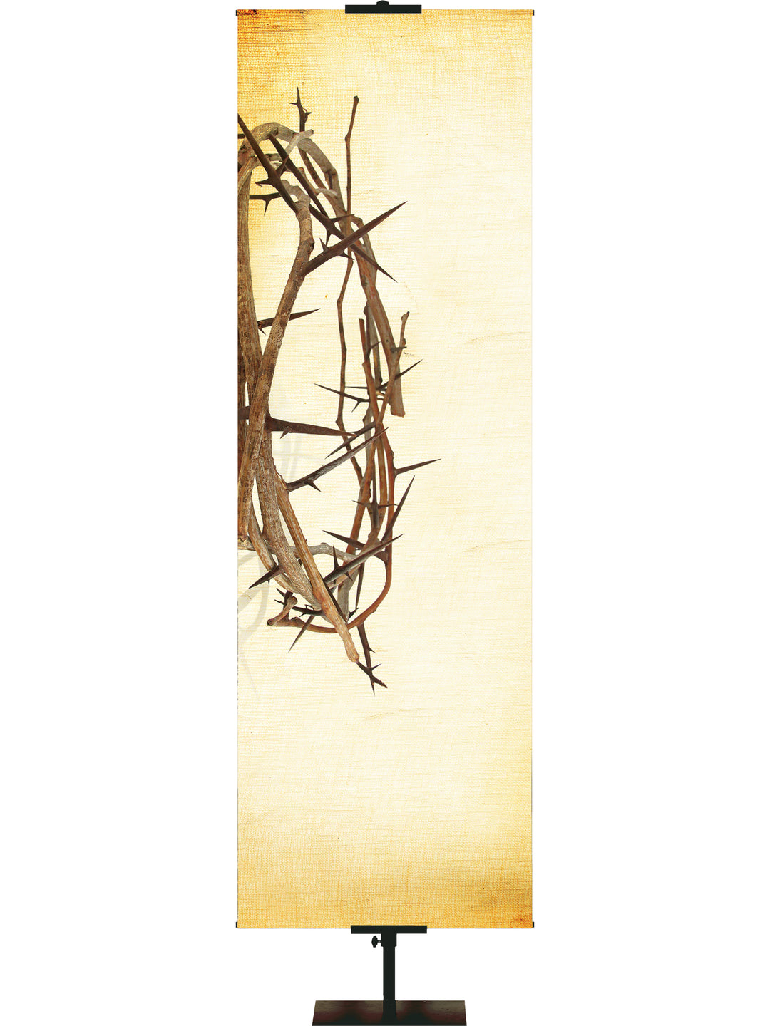 Custom Crown of Thorns on Yellow - Custom Easter Banners - PraiseBanners