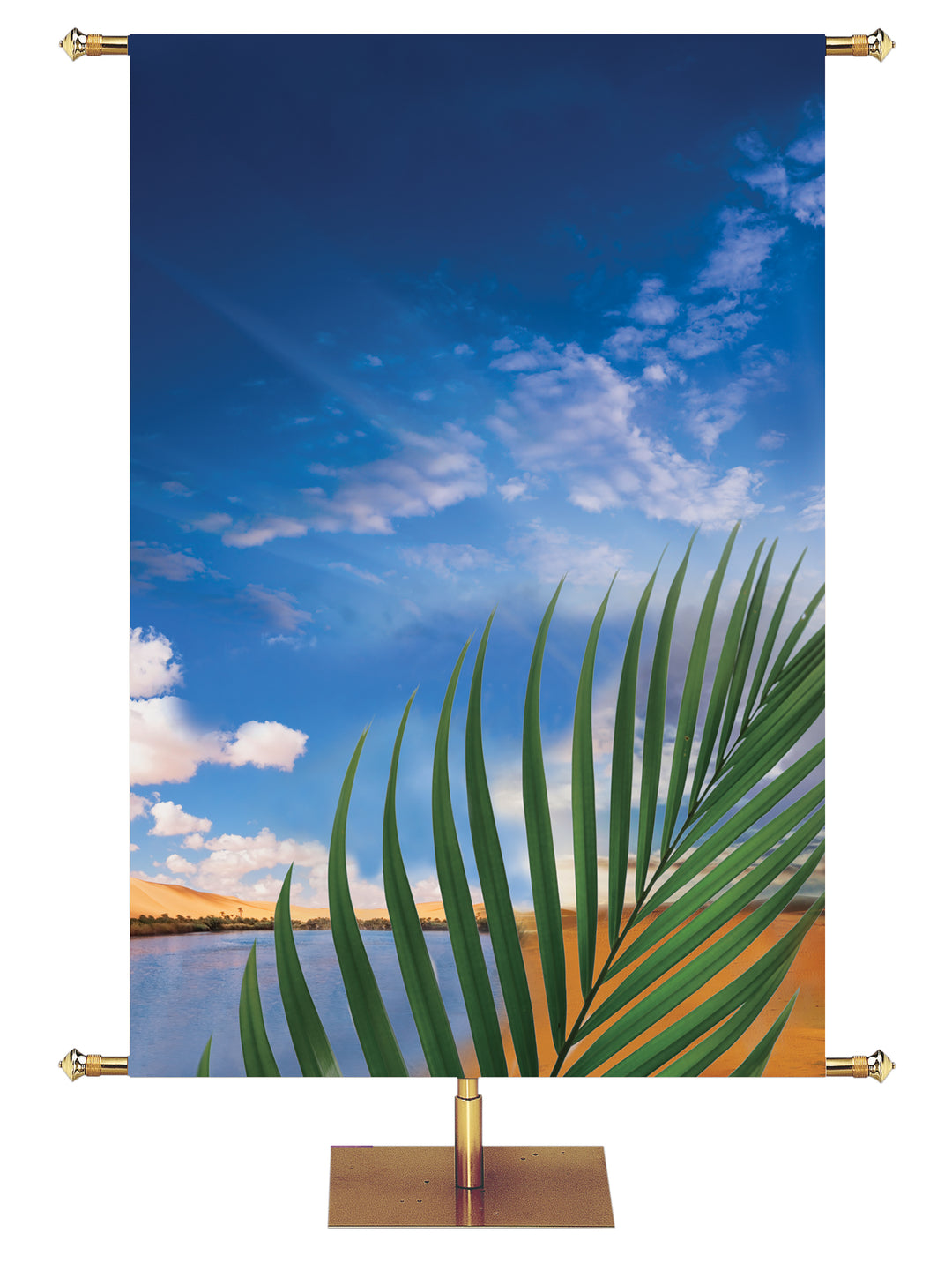 Palm & Beach Left Contemporary Easter Custom Banner - Custom Easter Banners - PraiseBanners