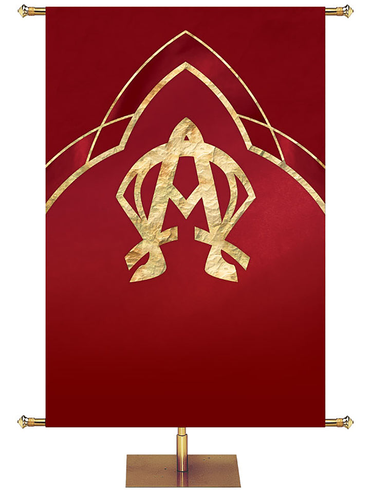 Custom Eternal Emblem Alpha and Omega - Custom Liturgical Banners - PraiseBanners