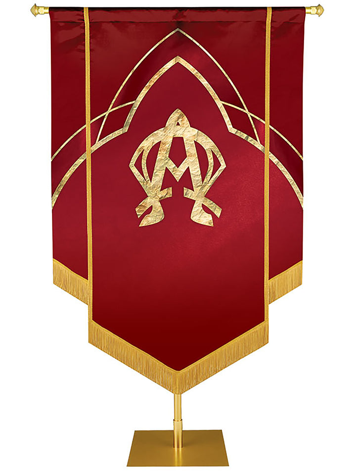 Custom Embellished Faith Eternal Emblem Alpha and Omega - Custom Hand Crafted Banners - PraiseBanners