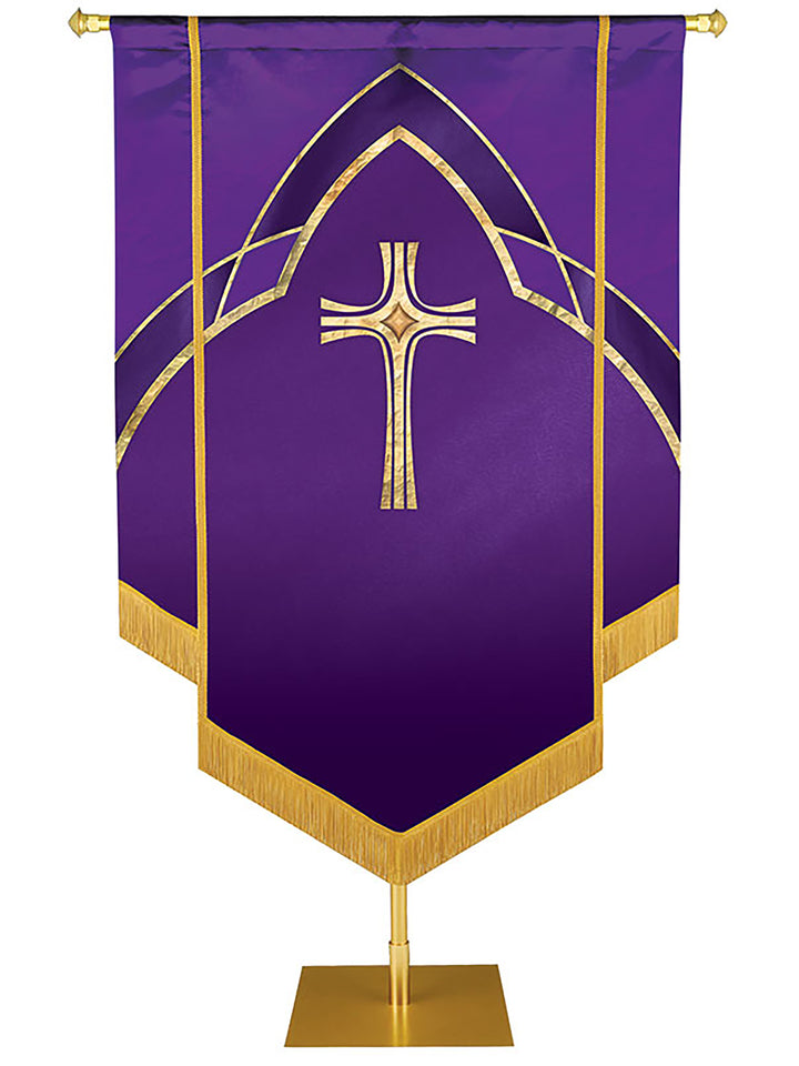 Custom Eternal Emblem Cross Hand-Embellished Banner