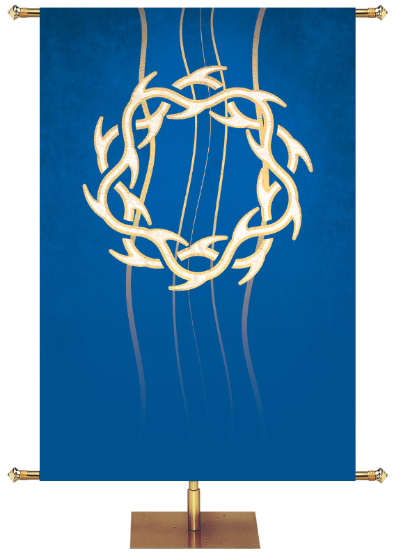 Custom Banner Experiencing God Symbols Crown of Thorns - Custom Liturgical Banners - PraiseBanners