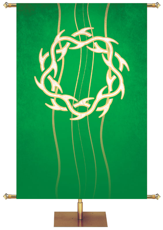 Custom Banner Experiencing God Symbols Crown of Thorns - Custom Liturgical Banners - PraiseBanners